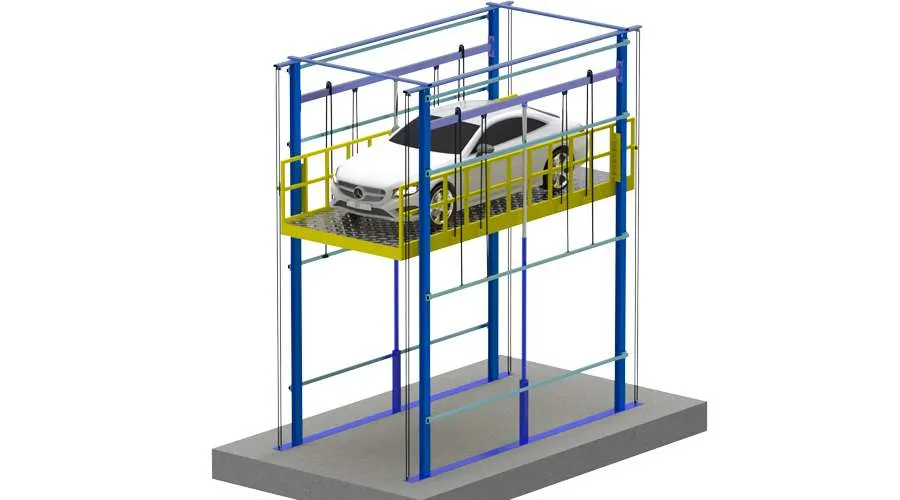 Schienenfahrzeug-Aufzug-3D