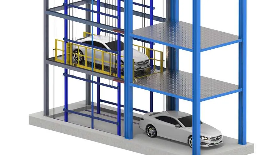 Rail car lift 3D 3