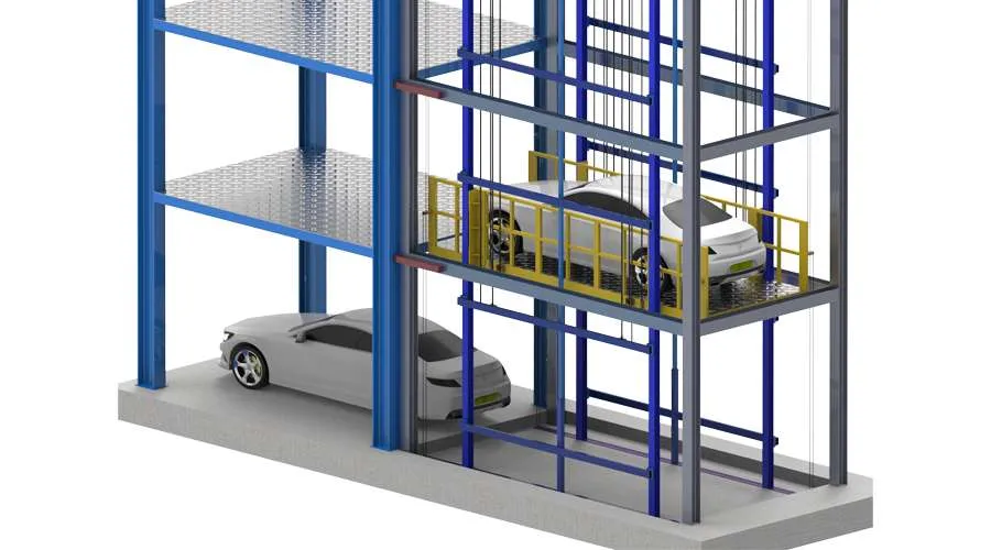 Rail car lift 3D 4