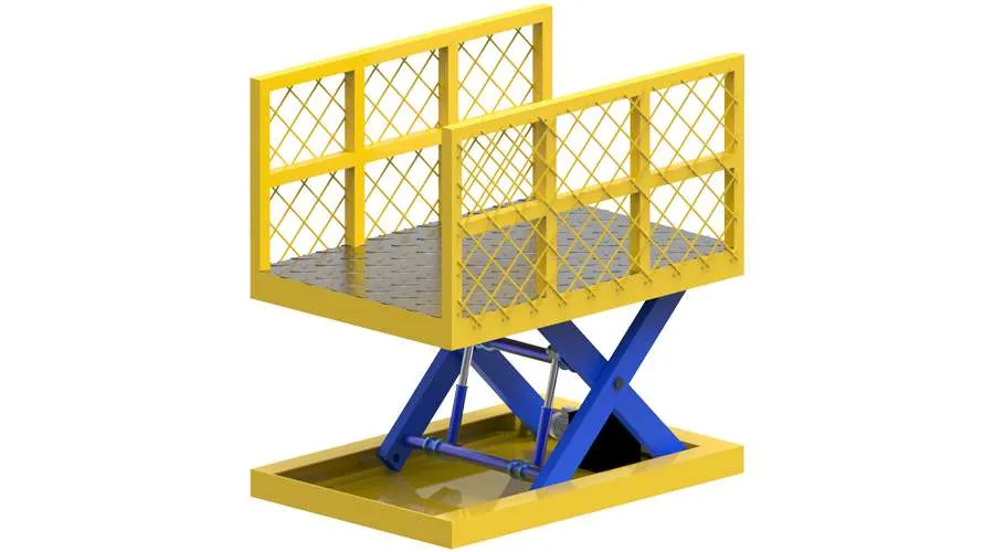 Stationary scissor lift 3D