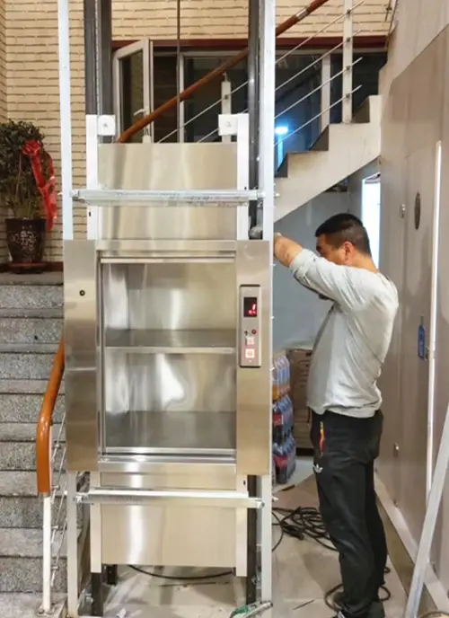 Dumbwaiter lift installation