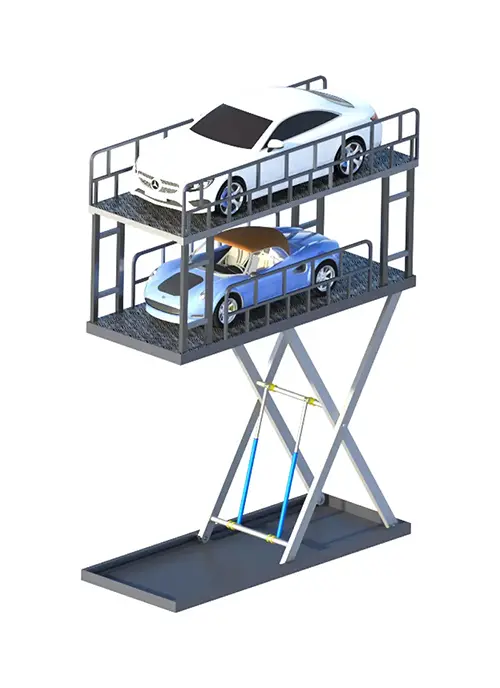TEBO double layers car parking lift application 1