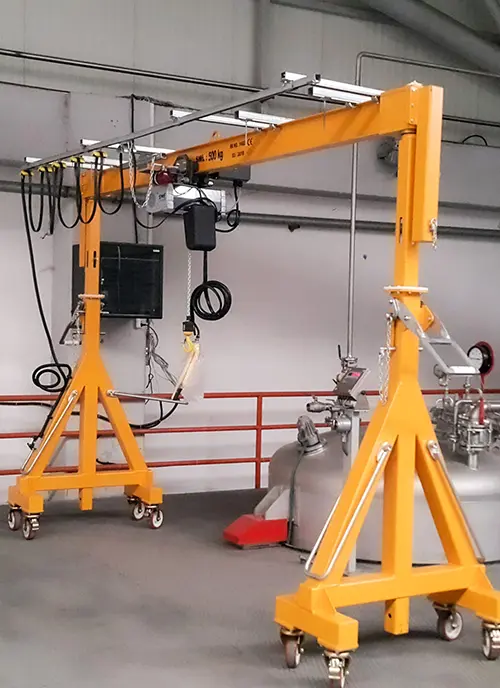Application de la grue portique potable TEBO