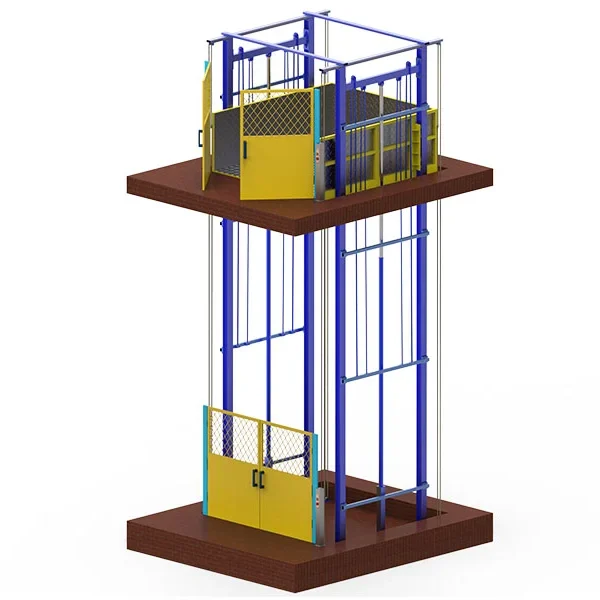Guide-rail-goods-lift