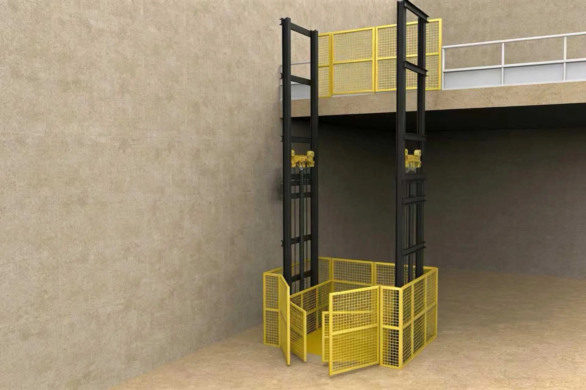 Save 50% Space: Wall Mounted Cargo Lift Vertical Handling